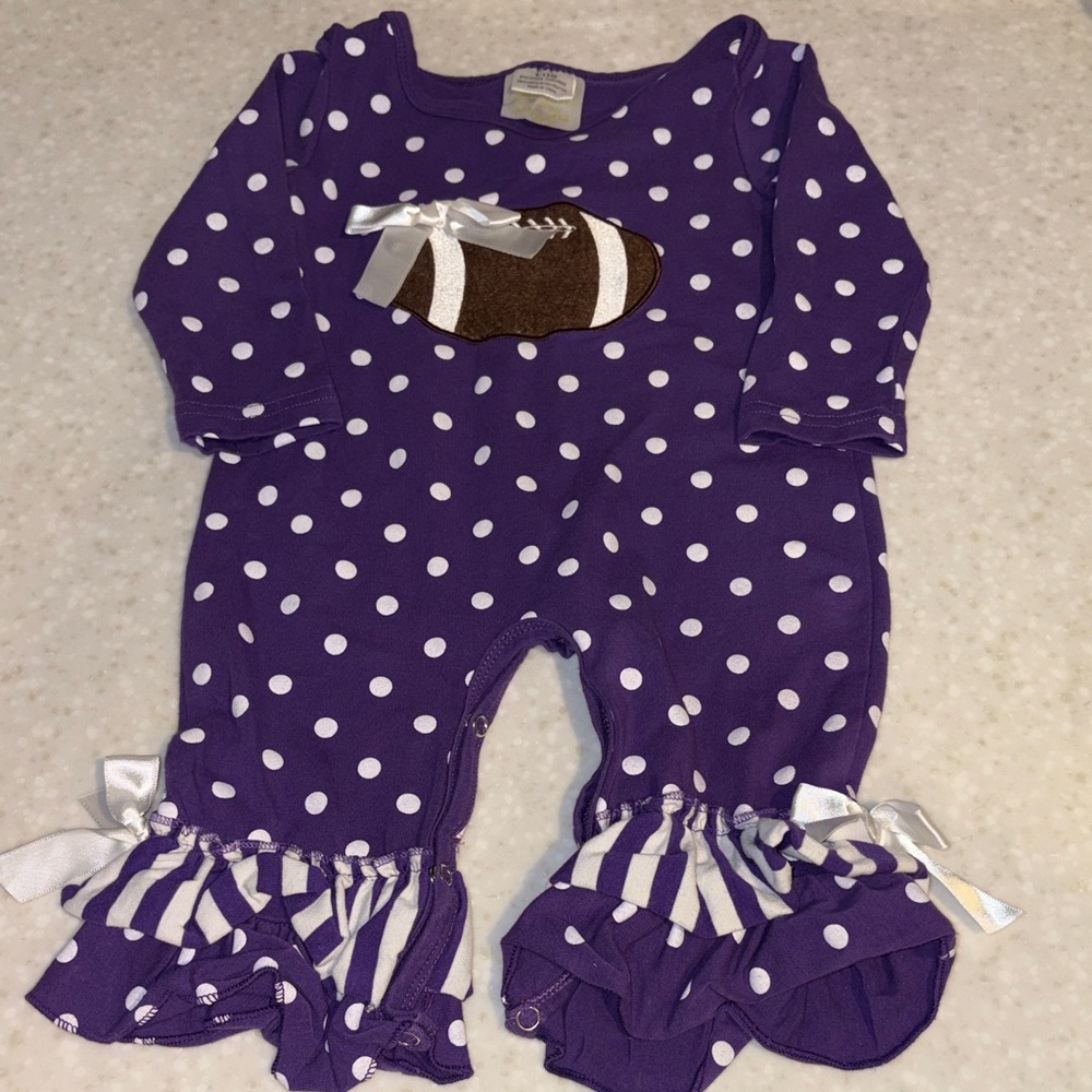 Purple Polka Dot Kids One Piece
